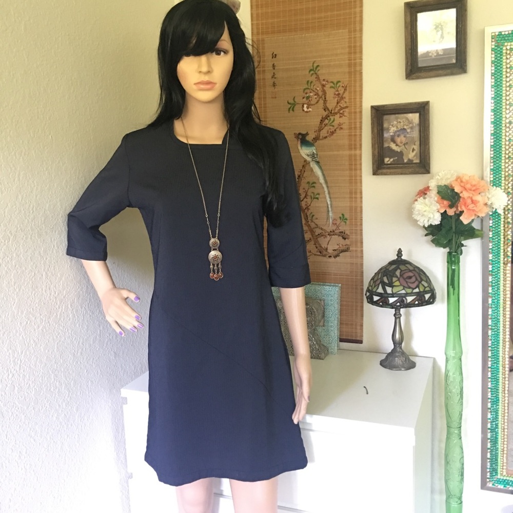 HUMAN CODE Navy Blue Dress